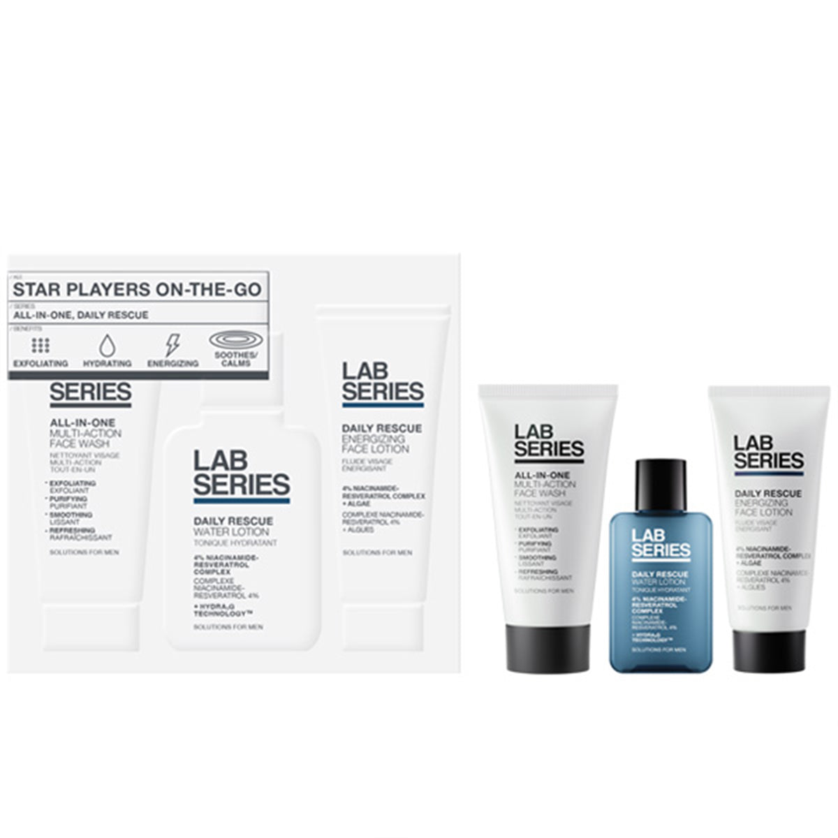 STAR PLAYERS MEN’S SKINCARE TRAVEL SET